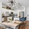 a kitchen with a dining table and chairs