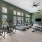 a gym with exercise equipment