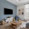a lounge with a tv and couch
